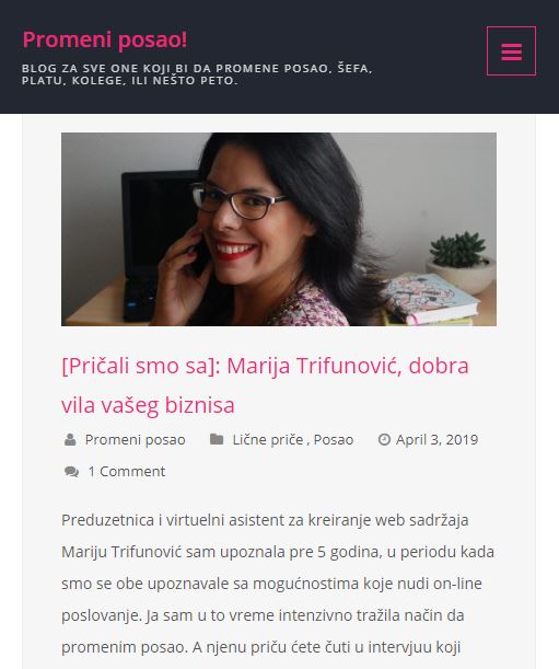 Intervju za blog Promeni posao