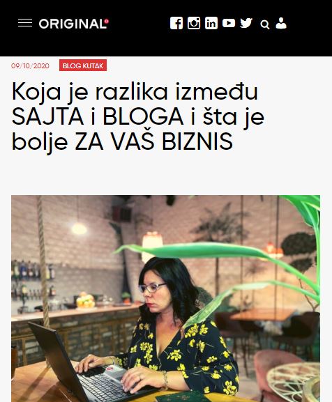Original Magazin - Kakva je razlika između sajta i bloga